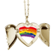 thumbnail image 1 of LGBT Arcoiris gay lesbianas transexuales Collar colgante en forma de melocotón con alas Unbranded  M, 1 of 3