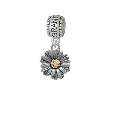 Two Tone Daisy Flower - Granddaughter Charm Bead