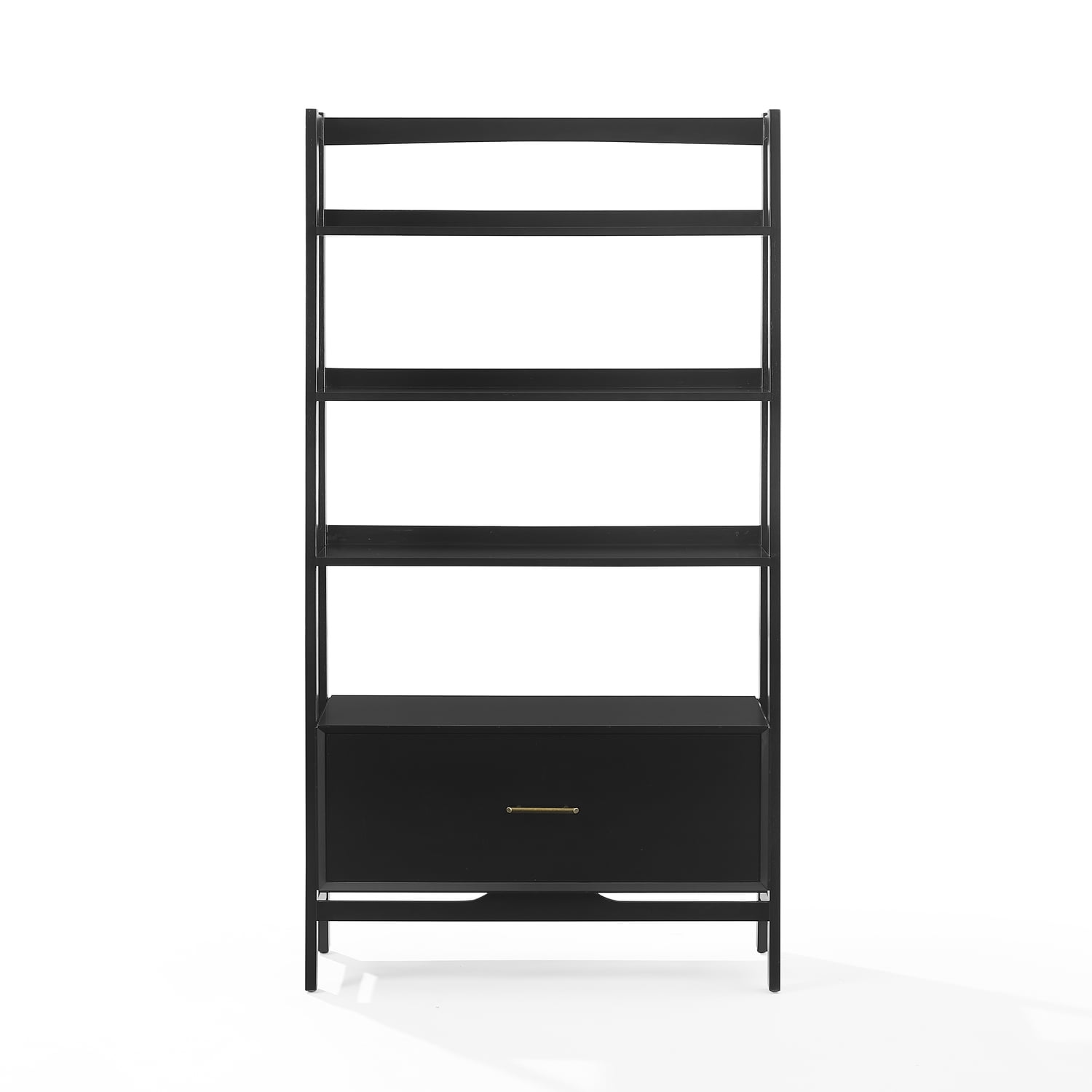 Crosley Furniture Landon Large Etagere Bookcase in Matte Black