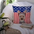 thumbnail image 3 of Flag and Yorkie Puppy Fabric Decorative Pillow BB2162PW1414, 3 of 4