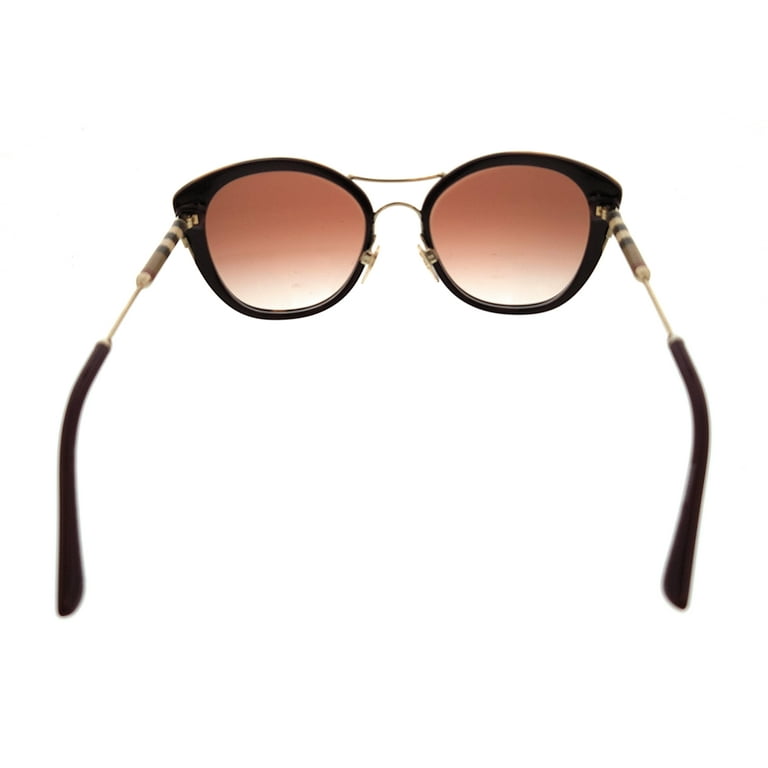 Burberry BE 4251Q Plastic Womens Round Sunglasses Bordeaux 53mm