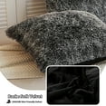 thumbnail image 6 of LIFEREVO Pack of 2 Shaggy Plush Faux Fur Throw Pillow Covers, Fuzzy Decorative Pillow Case, Luxury Home Decor Square Soft Cushion Cover for Sofa Bedroom Car (Ombre Black, 18"x18"), 6 of 6