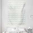 thumbnail image 1 of Abstract Tapestry, Rhythmic Print of Horizontally Arranged Chain Design on Plain Backdrop, Wall Hanging for Bedroom Living Room Dorm Decor, 60W X 80L Inches, White Pale Sage Green, by Ambesonne, 1 of 2