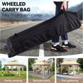 thumbnail image 6 of Mescukay 12'x12' Gazebo Outdoor Pop up Canopy Tent with Curtains and 144 Square Shelter for Patio, Backyard Party, with Mosquito Netting, 2-Tiered Vented Top, 6 of 8