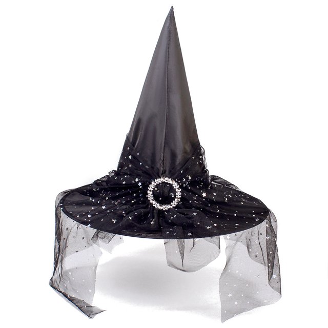2 x Black Halloween Witch Hats Halloween Party Hats Hanging Witch Hats with Rope Hanging Suitable for Halloween Role Playing Decoration Party Accessories
