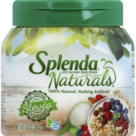 - (8 Pack) SPLENDA Naturals Stevia Sweetener, 9.8 oz Jar