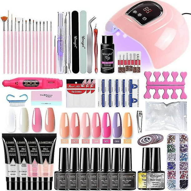 SAILING Juego de uñas con lámpara para uñas, secador de uñas, máquina perforadora de uñas, juego de manicura, Kit de uñas de Gel polivinílico, juego de esmalte, juegos de herramientas para m