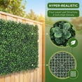 thumbnail image 3 of Bibana 12 Pieces 20"x 20" Artificial Boxwood Panels Topiary Hedge Plant, Privacy Hedge Screen Sun Protected Suitable for Outdoor, Indoor, Garden, Fence, Backyard and Decor (12PCS), 3 of 9