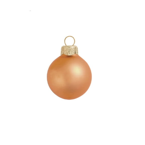 2ct Matte Burnt Orange Glass Ball Christmas Ornaments 6" (150mm)