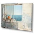 thumbnail image 2 of Designart "Horizon With Beachfront Windows" Coastal Windows Canvas Art Print, 2 of 7