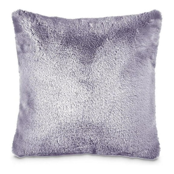 Michael Amini Hopps 20" Faux-Fur Throw Pillow - Platinum Gray in Set of 2