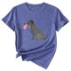 thumbnail image 1 of Gibobby Blusa de Trabajo de Manga Corta Camiseta manga corta verano para mujer con estampado del Día la Independencia y diseño personalidad(F,G), 1 of 2