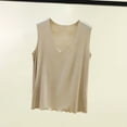 thumbnail image 2 of ZVNAΖH Women's Plus Size Modal Tank Top, V-Neck Ruffle Hem Sleeveless Summer Layering Tops Undershirt, M-5XL, 2 of 5