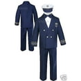 thumbnail image 1 of Infant Toddler Boys Wedding Formal Sailor Suits Hat Sets Outfits Navy 0M- 7Years, 1 of 6
