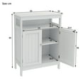 thumbnail image 4 of Stufurhome  32in Bathroom Floor Cabinet, Bathroom Storage Cabinet, Freestanding, with Double Shutter Doors and Adjustable Shelf, for Bathroom, Living room, Entryway, Kitchen,White., 4 of 6