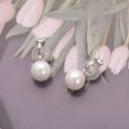 thumbnail image 2 of Yoursfs Tiny Pearl Clip On Earrings for Women White Gold Plated Faux Pearls Non Painful Bridal Earring Wedding Jewelry, 2 of 4