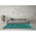 thumbnail image 3 of Ahgly Company Indoor Rectangle Oriental Turquoise Blue Industrial Area Rugs, 3' x 5', 3 of 4