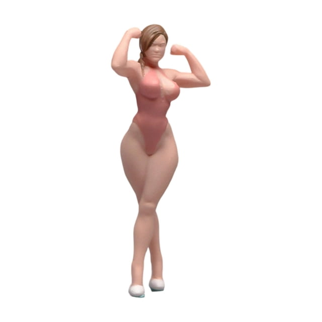 Figura en miniatura femenina a escala 1/64, colección de modelos en miniatura, accesorio de fotografía, decoración, figura en miniatura pintada para d