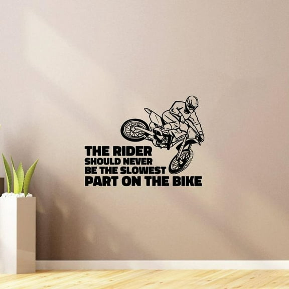 Dirt Bike Even If You Fall On Your Face You're Still Moving Forward Quote Vinyl Wall Sticker Art Decal Sport boy Kids Room Design Bedroom Bike Extreme Sports Home Wall Sticker Decor Size (30x22 inch)