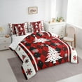 thumbnail image 3 of Castle Fairy Christmas Tree Snowflake 7-Piece Bedding Comforter Set for Women Men Teens,Happy New Year King Bedding Sets,Geometric Plaid Grid Ultra Soft Bed Sheets,Super Cozy Room Decor, 3 of 8