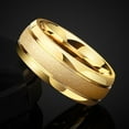 thumbnail image 4 of GY Yellow Gold Plated 8mm Titanium Steel Ring for Men Wedding Band Man Ring, 4 of 7