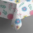 thumbnail image 5 of Pioneer Flower Floral Print Pattern Square Tablecloth, Waterproof Wipeable Spillproof Washable Table Cover for Home Kitchen Party Decor, 52"x52", 5 of 6