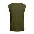 thumbnail image 3 of LNZGNM Men's Tank Top Lace-Up Linen Sleeveless Tank Top, Breathable Summer Tank Top Sleeveless Workout Tank for Men,Dark Green(M), 3 of 3
