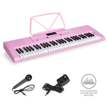 Best Choice Products 61-Key Portable Electronic Keyboard Piano with LED Screen, Record & Playback Function, Microphone, Headphone Jack (Best Small Digital Piano)