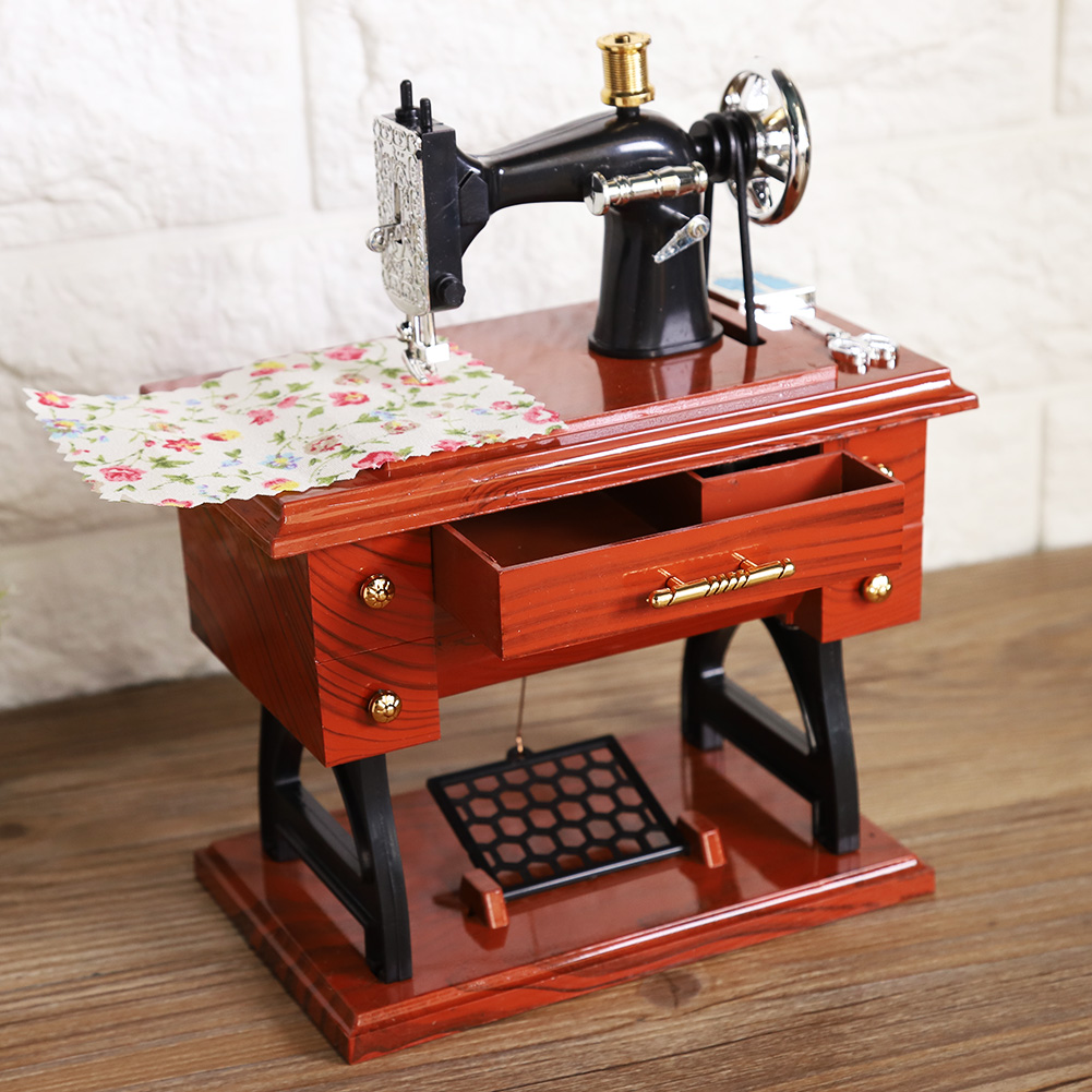 Noref Sewing Machine Music Box,Sewing Machine Style Music Box
