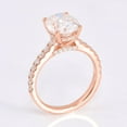 thumbnail image 5 of solitaire jewels 1.75CT Oval Moissanite Hidden Halo Engagement Ring For Women, 14K Rose Gold, 5 of 7