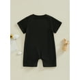 thumbnail image 3 of Bagilaanoe Newborn Baby Girl Boys Summer Jumpsuit Flower Letters Print Short Sleeve Bodysuit 3M 6M 12M 18M Infant Casual One Piece Romper, 3 of 8
