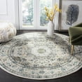thumbnail image 4 of SAFAVIEH Evoke Teale Bordered Runner Rug, Grey/Gold, 2'2" x 11', 4 of 10