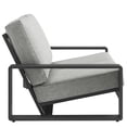 thumbnail image 5 of Lounge Loveseat Sofa, Gray, Aluminum, Outdoor Patio Balcony Cafe Bistro Garden Hospitality Restaurant, Modern Contemporary, HB37964, 5 of 9
