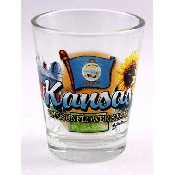 Kansas Sunflower State Elements Shot Glass