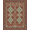 Red, Pattern 14, variant on ODIKA 8'x10' Washable Area Rug Non-Slip Chair-Friendly Mat Medallion With Floral Scroll And Border Boho Vintage Inspired Playful Expressive for Dining Room, Large Office, Lounge