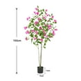 thumbnail image 2 of Bougainvillea Artificial Tree, 4/5/6 Ft Artificial Bougainvillea Tree, Bougainvillea Tree Artificial Plant with Pot, Faux Blooming Tree for Home Office Decor, 2 of 7