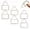 6pcs B, variant on Gold Picture Frame Ornaments, Glass Frame for Pressed Flowers, DIY Mini Brass Wall Hanging Photo Frame Double Glass Hanging Picture Artwork Display Frame with Chain Home Decor(6pcs b)
