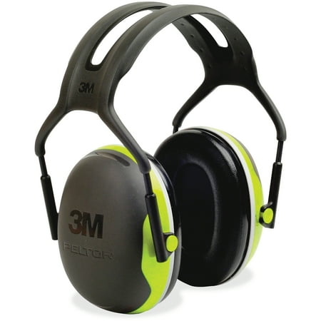 

3M Peltor Earmuff for Safety Ear Protection Black And Chartreuse Model X4A/37273(AAD) Over-The-Head Hearing Conservation Earmuffs