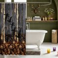 thumbnail image 3 of Manfei Farmhouse Wild Duck Shower Curtain 72Wx72L,Rustic Animal Bathroom Curtain, 3 of 5