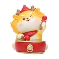 thumbnail image 2 of TISHITA Auspicious Dragon Statue Decor Adorable Lunar New Year Dragon Figurine Cute Desktop Ornament for Living Room Fireplace Mantel D, 2 of 8