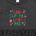 thumbnail image 4 of Inktastic Nana and Papa Love Me Girls Baby Dress, 4 of 5