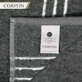 thumbnail image 2 of COJOYIN Soft Linen Towel Set, 4 Bath Towels 10 Hand Towels, Cotton Towels for Bathroom, Gray Towel Sets, 2 of 4