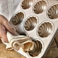 thumbnail image 4 of Btomtd Stainless Steel Non Stick 9 Holes Cake Baking Tray, Thickened Oven Baking Set with Cake Pan and Cookie Sheets, Muffin Pan for Easy Use, Size 10.6"x10.6", A, 4 of 6