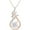 Rose, variant on 925 Sterling Silver 14K Yellow Gold Finish Round Cut Infinity Twisted Solitaire Pendant Necklace for Women