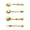 Gold, variant on YIEMEEN Corrosions Resistant Antique Spoon Set Zinc Alloy Demitasse Scoops with Ergonomic Handle Comfortable Grip Tableware