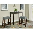 thumbnail image 3 of Linon Renner Backless 24.5" Counter Stool, Walnut Finish with Gray Fabric, 3 of 7