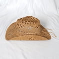 thumbnail image 4 of Fgnfyis Stylish Unisex Foldable Wide Brim Sun Hat Summer Beach Straw Cowboy Cap For Outdoor Travel Khaki M, 4 of 6