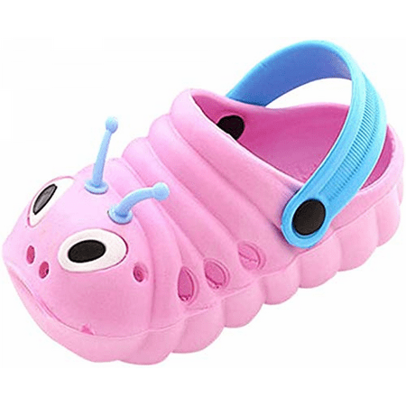 

Wish Baby Sandals Boys Girls Sandals Cute Caterpillar Slip On Lightweight Kids Beach Slipper ----- Pink （Size 19） S133
