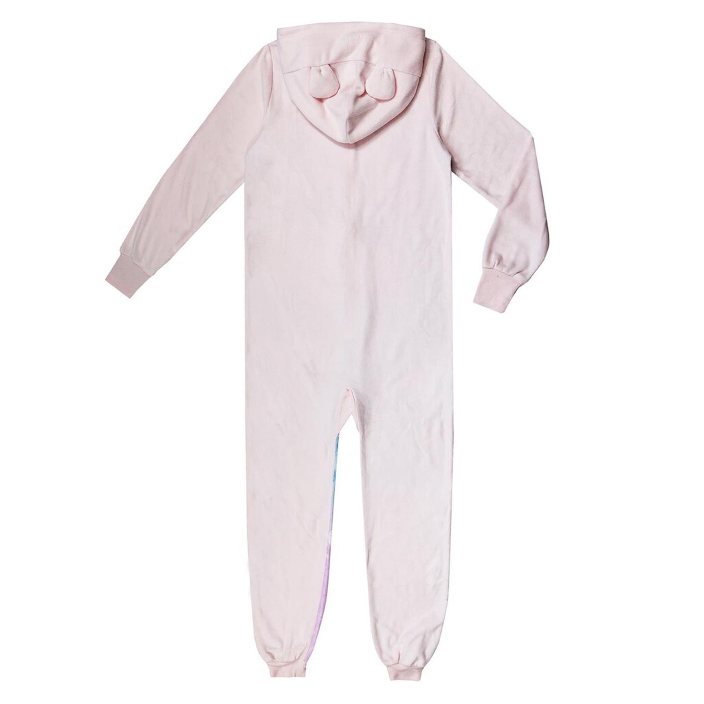 Girls White & Blue Puppy Dog One Piece Sleeper Bodysuit w/ Hood X-Small (4/5)
