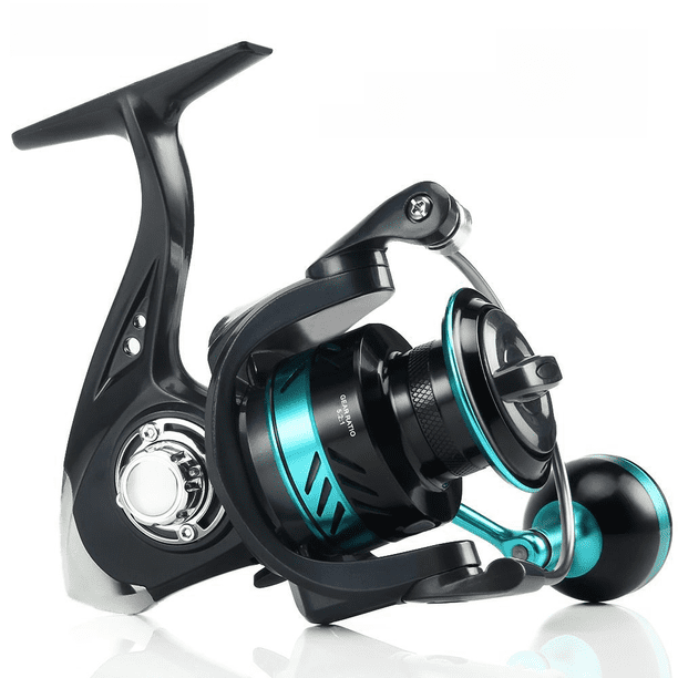 Rueda giratoria de metal negro, rueda de pesca, rueda de carretera, rueda de micro-pesca, rueda de caña marina, rueda de objetos grandes